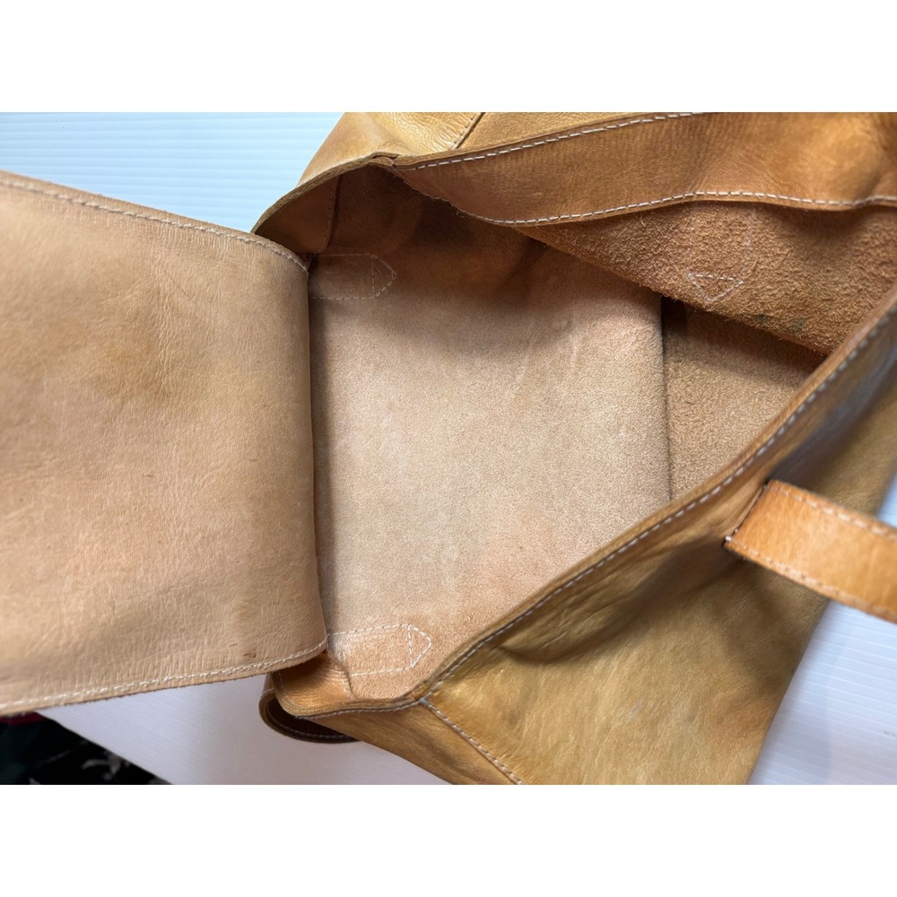 Madewell Transport Tote English Saddle Tan Leather‎ Shoulder Bag Large G1263 - Picture 10 of 16